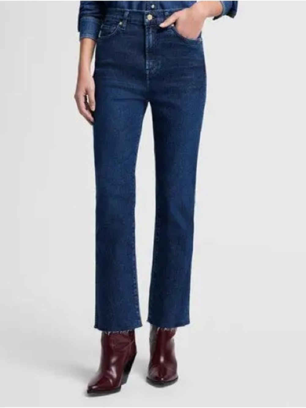 NWT 7 for all Mankind size 27 high waist, slim kick jeans